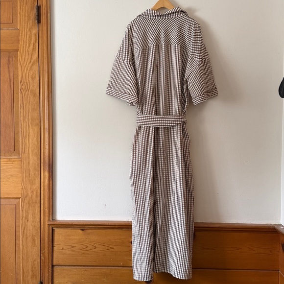 Pomander Place Brown Gingham Seersucker Zacara Dress Size XXL - Picture 10 of 11